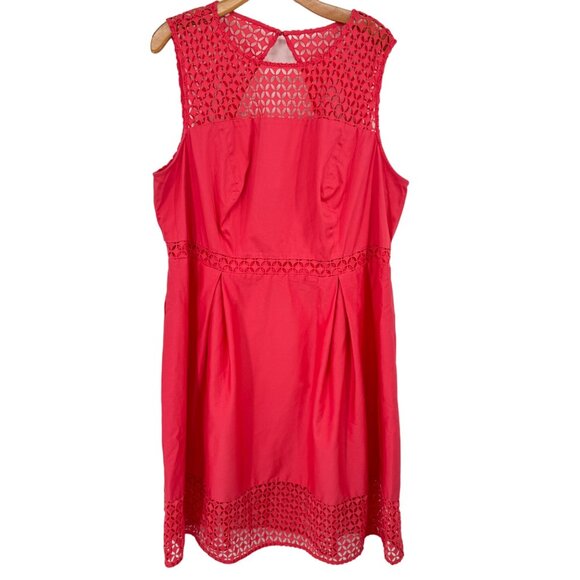 Calvin Klein women's dress orange lace trim sleeveless size 20 W plus - Picture 2 of 12